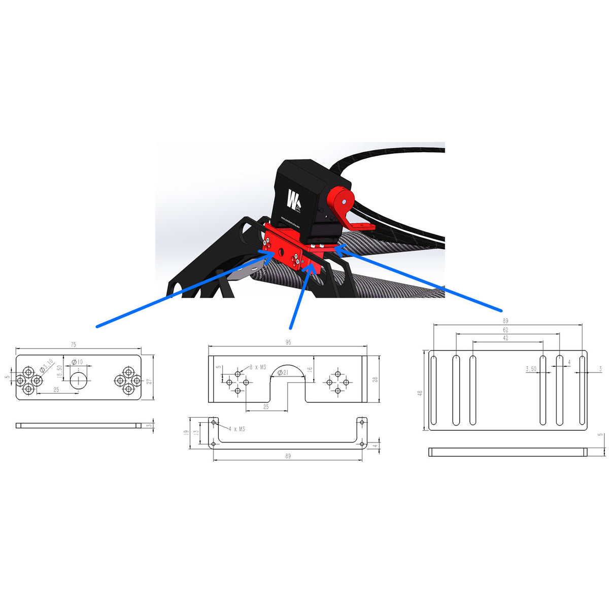 WANDERER MOTORIZED FLAT PANEL KIT FOR TRUSS TELESCOPES