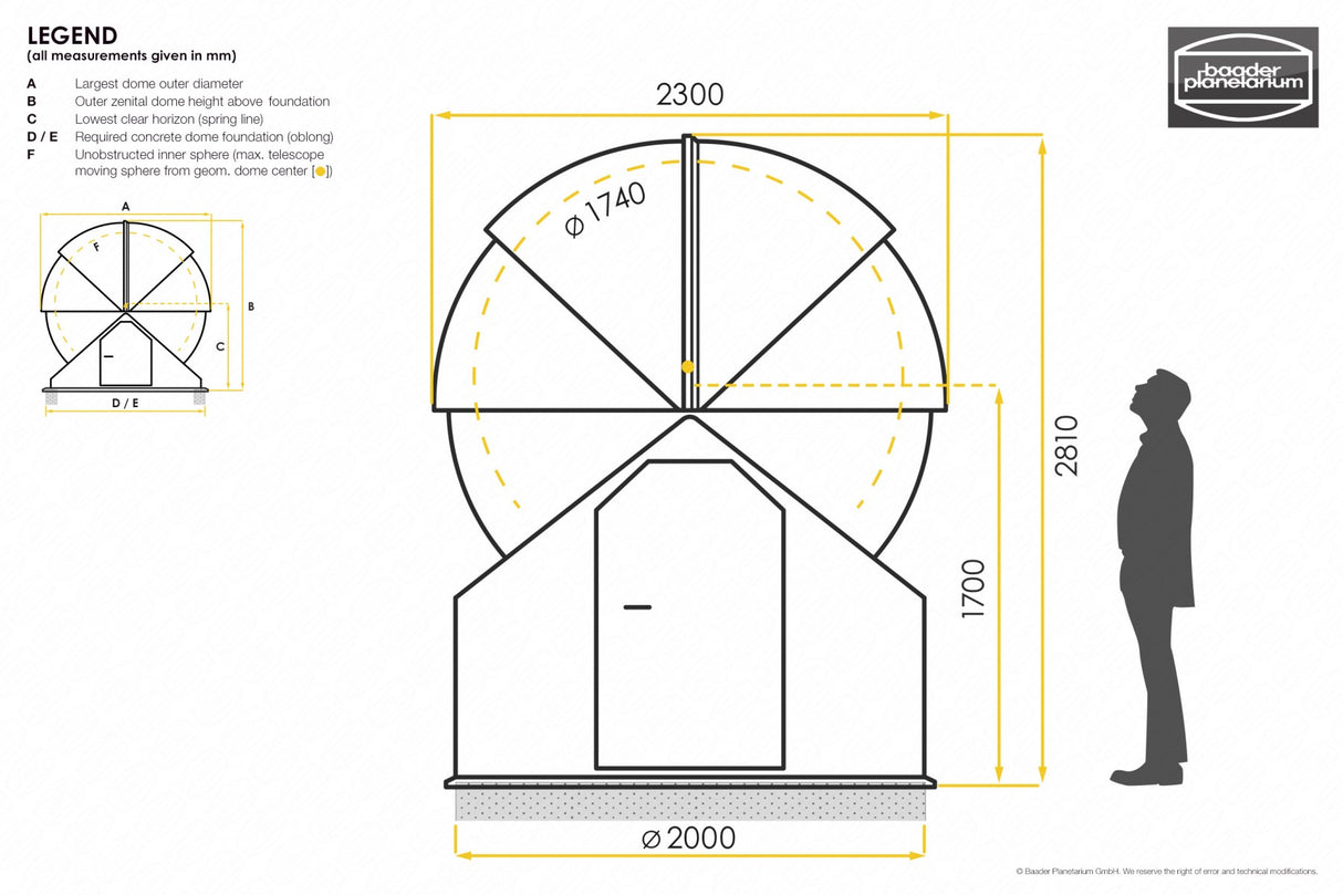 BAADER ALLSKY CLAMSHELL DOME 2.3m