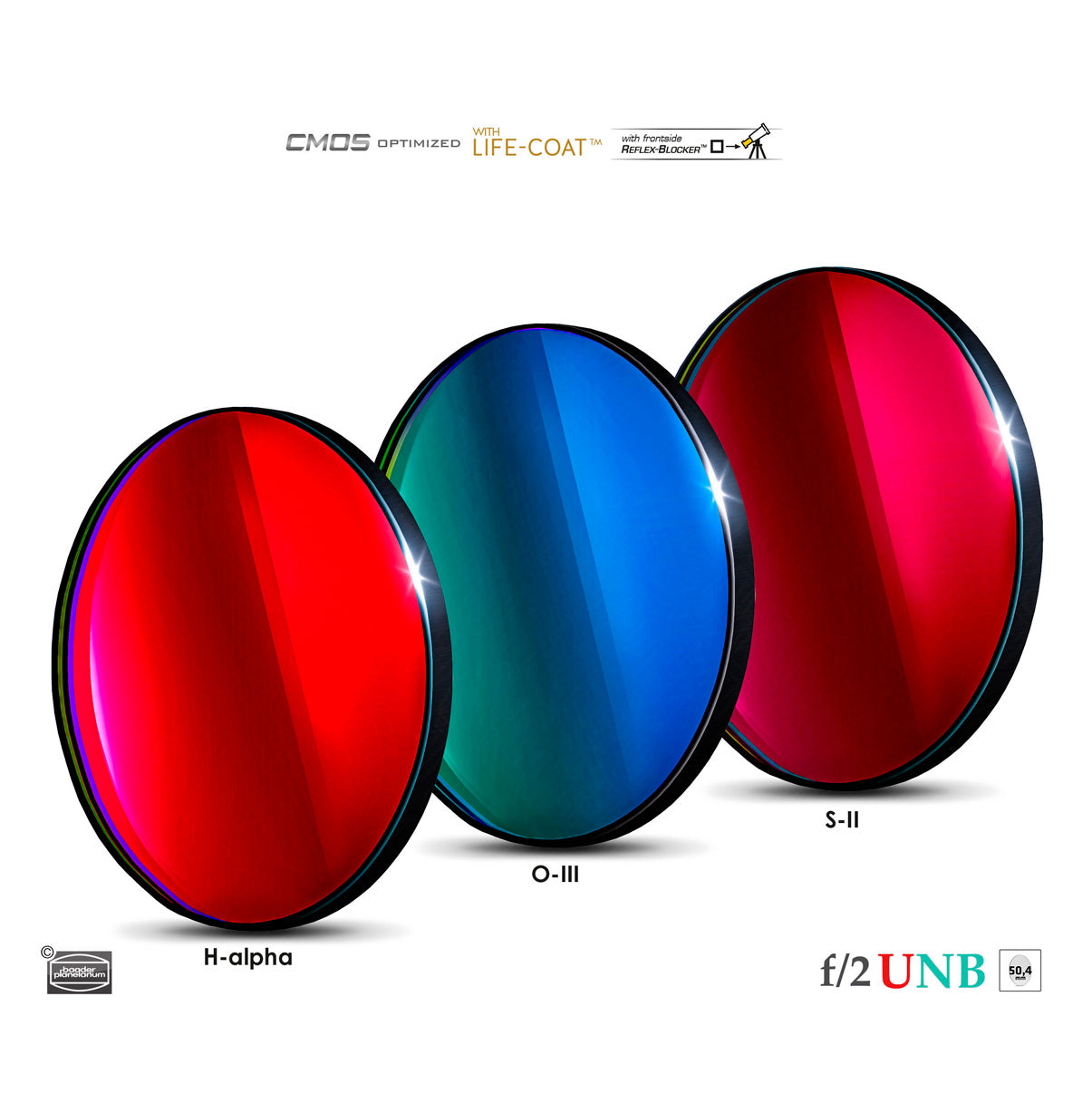 BAADER CMOS 3.5 / 4nm SHO F/2 HIGHSPEED FILTER SET.