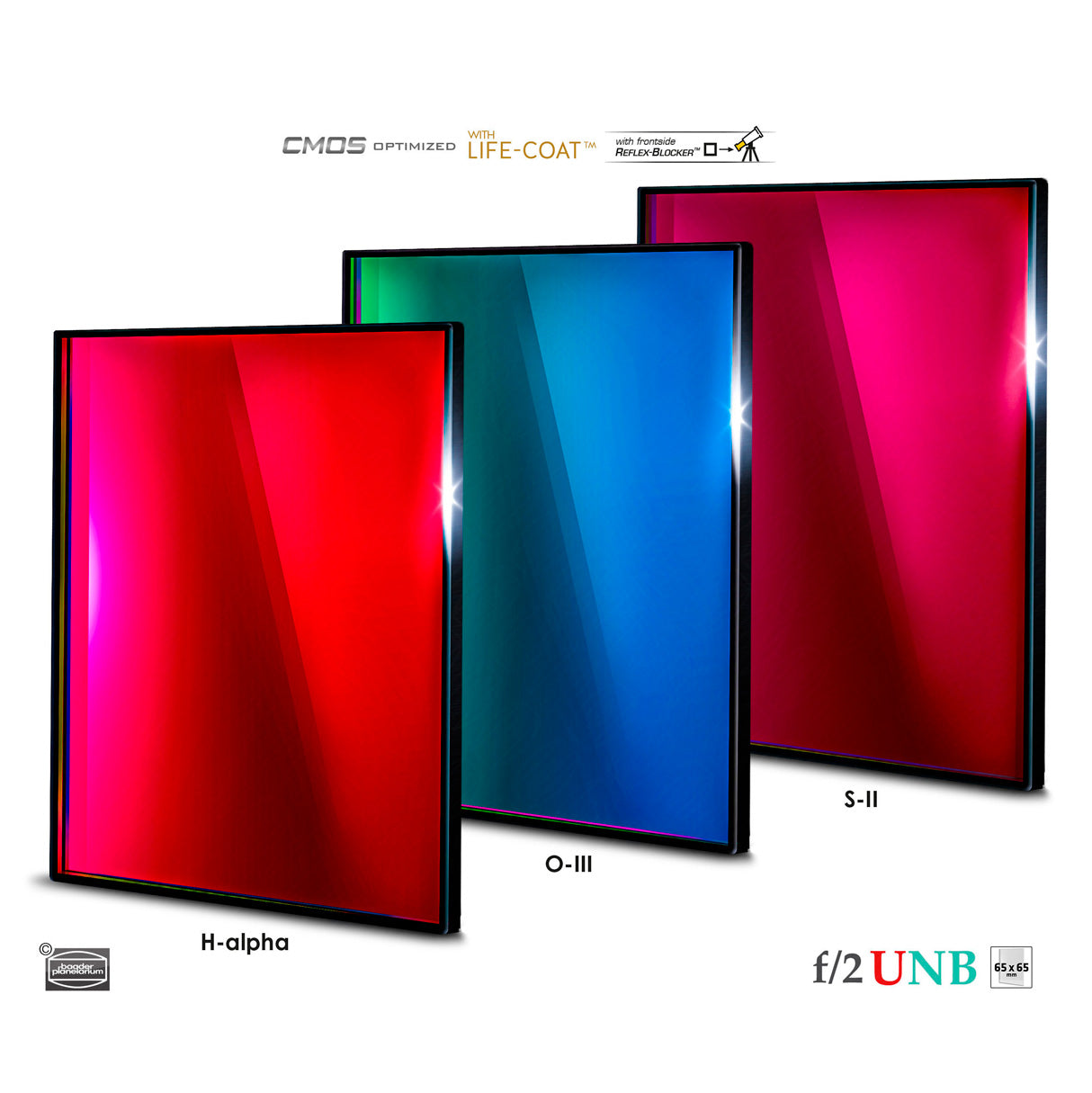 BAADER CMOS 3.5 / 4nm SHO F/2 HIGHSPEED FILTER SET.