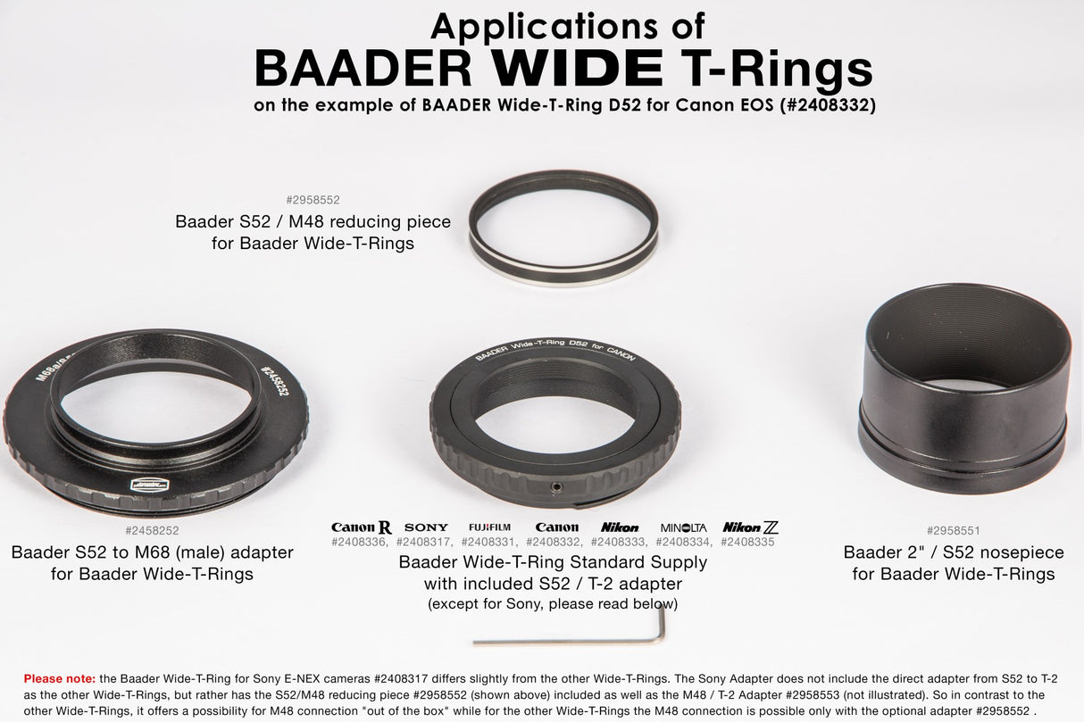 BAADER T-RING FOR CANON R CAMERAS.