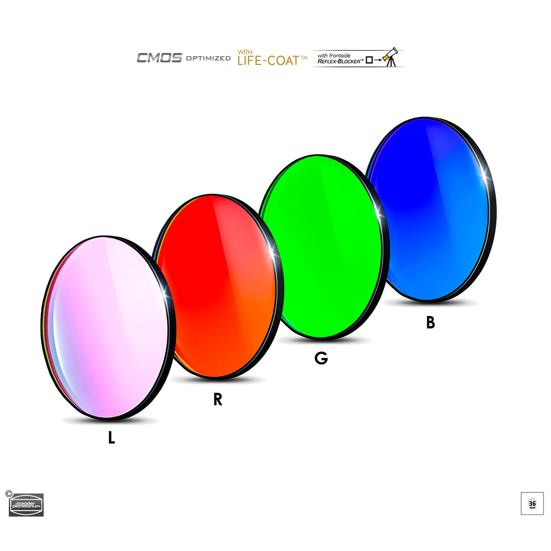 BAADER LRGB CMOS-OPTIMIZED FILTERS.