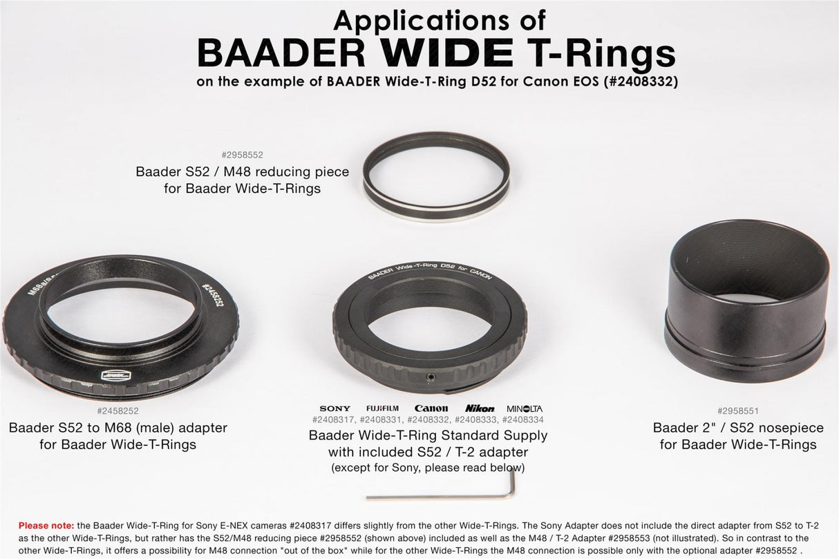 BAADER T-RING FOR NIKON CAMERAS.