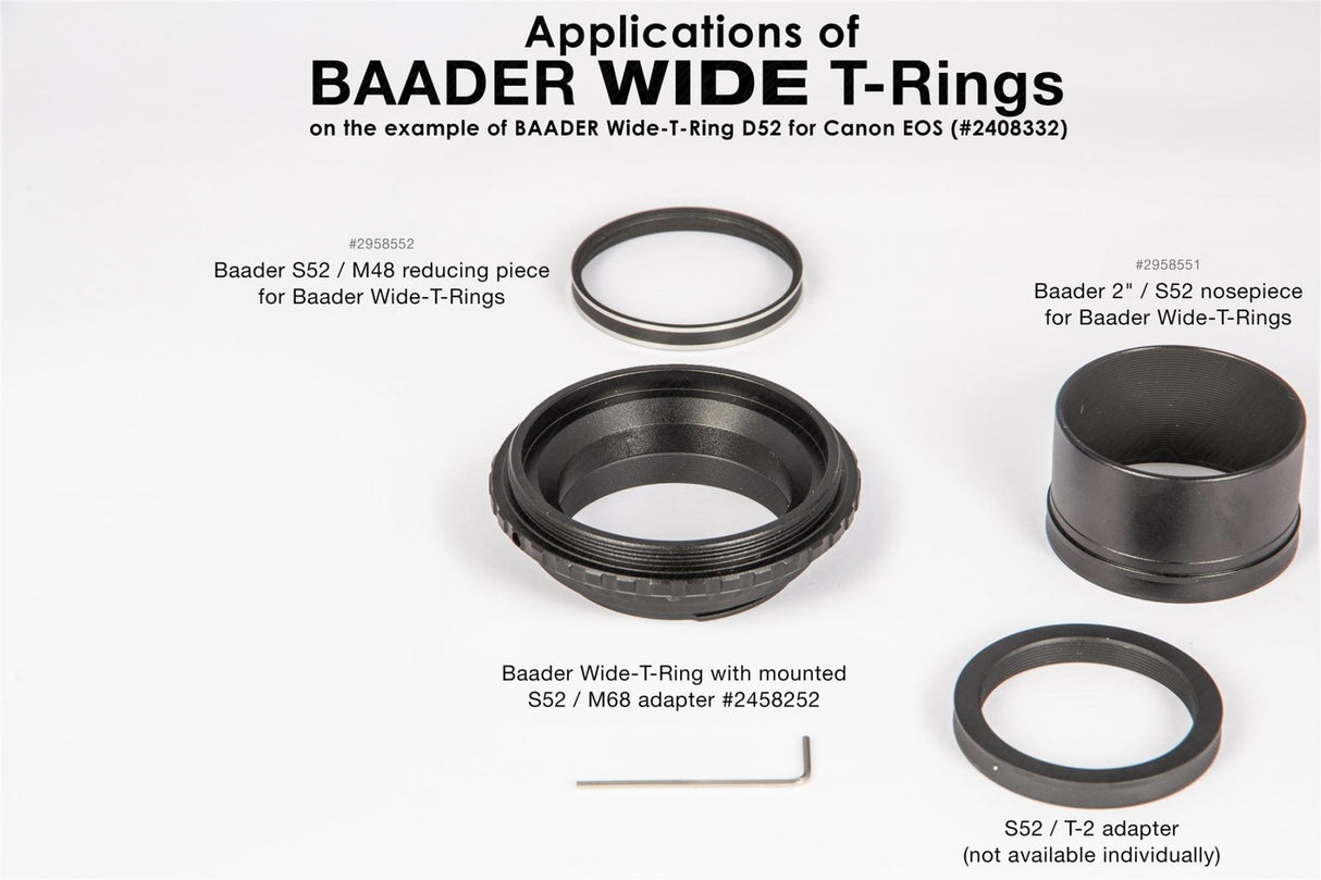 BAADER T-RING FOR SONY E-MOUNT E/NEX CAMERAS.